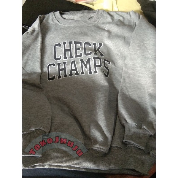 Basic Sweater Treasure Junkyu Style CHECK CHAMPS sablon depan