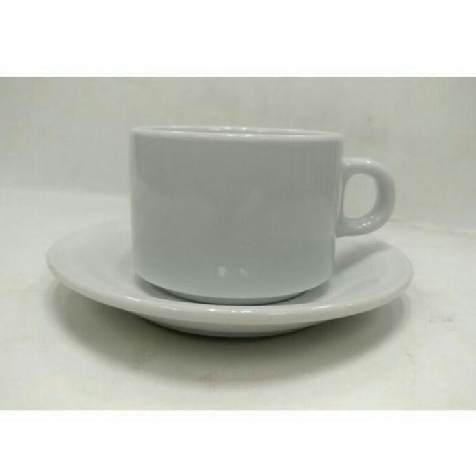 Set Cangkir  Gelas Cangkir  Teh 6 Polos  Kopi Putih  Set 