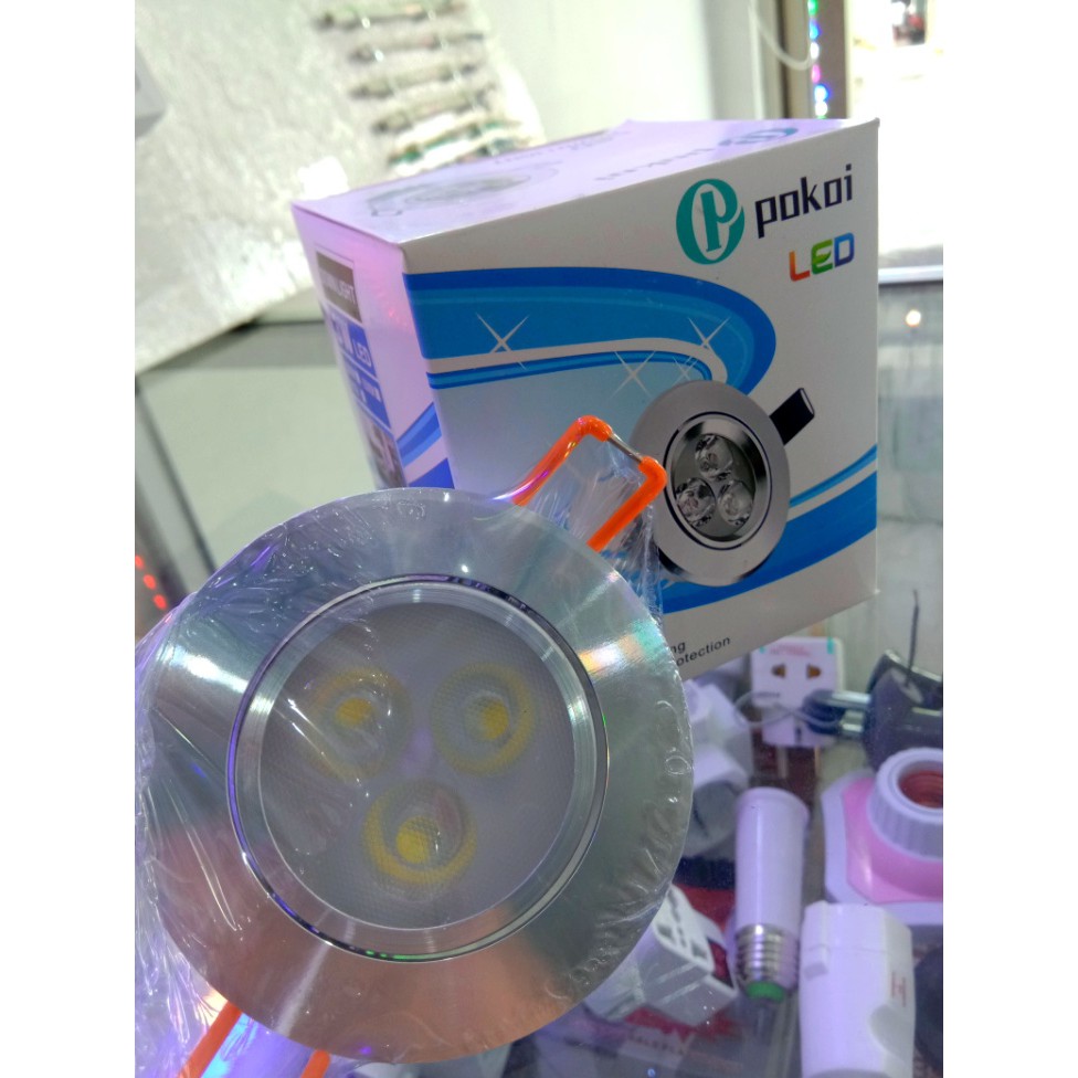 Downlight Pokoi 3 Mata Putih