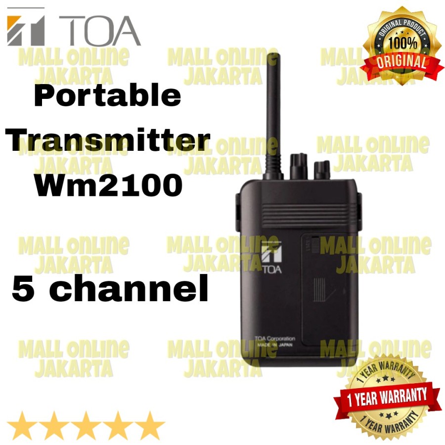 Toa wm2100 Portable transmitter 5 channel Wm 2100 original