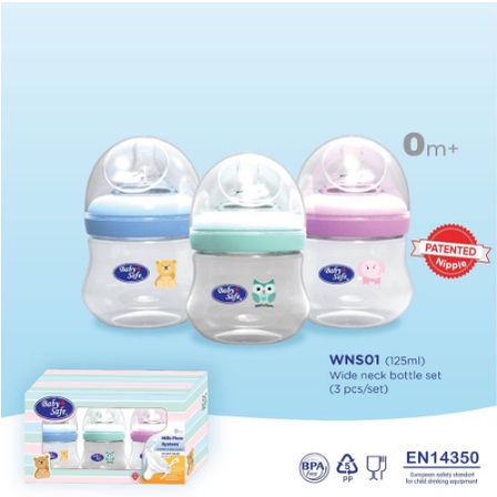 Botol Susu Bayi Baby Safe WN001 / WN002 WN30 WN004 BOTOL SUSU GAGANG Wide Neck Bottle Botol 125ml / 250ml / Botol Susu / Botol Susu Bayi / Botol Babysafe / BPA FREE / BabySafe Wide Neck Bottle WN001 WN002