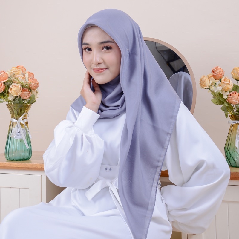Reisha Hijab Segi Empat Katun Voal Paris Premium