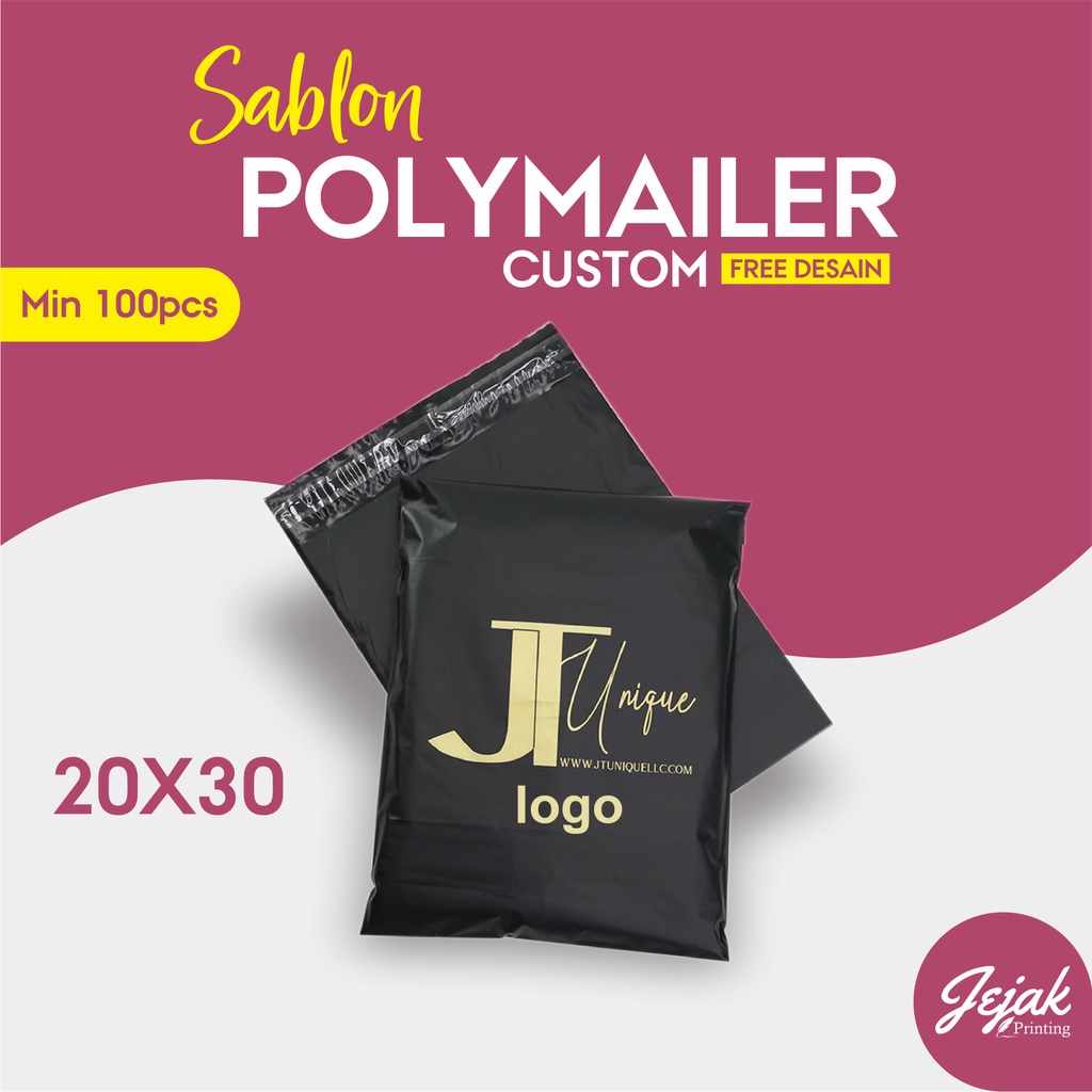 

Sablon Polymailer Custom Ukuran 20X30 Cm