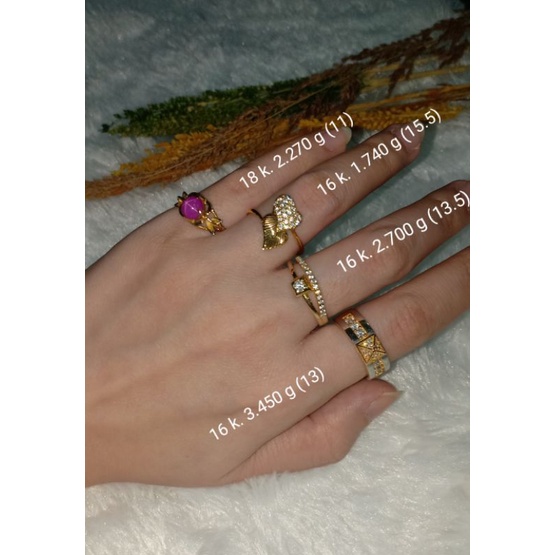 Cincin emas asli kadar 16k/700
