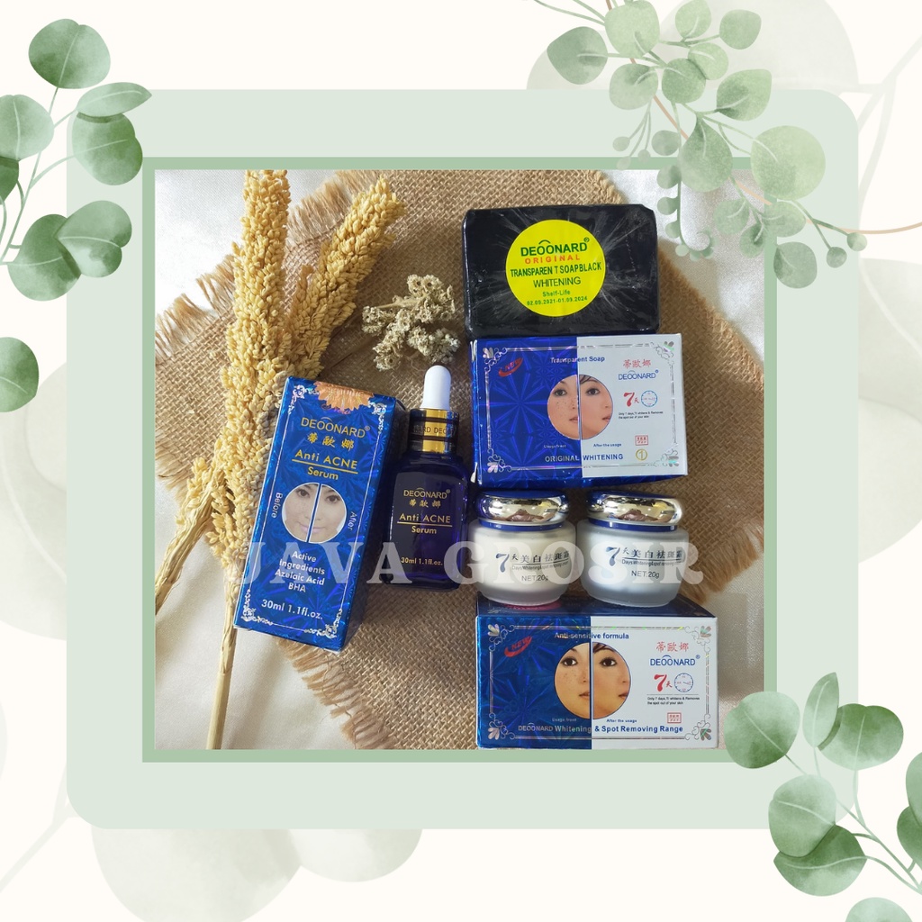 ( ORIGINAL ) Paket Deoonard Set 20 gr + Sabun Whitening + Serum Acne