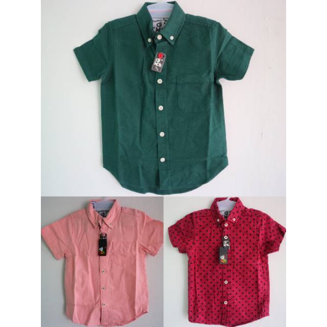 Kemeja Oxford Anak Lengan Pendek Dj Kids Premium