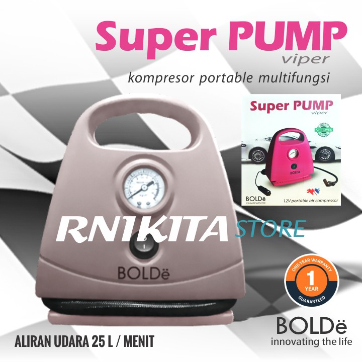 BOLDe SUPER PUMP - Pompa Ban Kompressor Portable