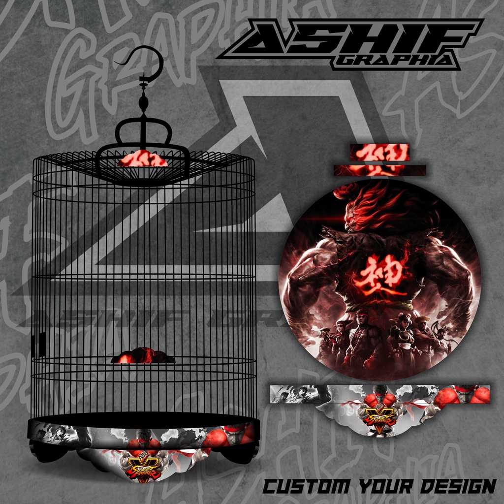 decal sangkar tebok murai street fighter custom COD