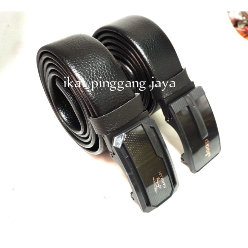 peromo terbaru ikat pinggang peria model rell hitam timbul