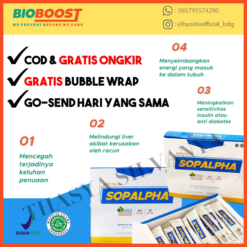 SOPALPHA by BioBoost Official Immune Booster by Dennis Hadi 18 Sachet BANDUNG