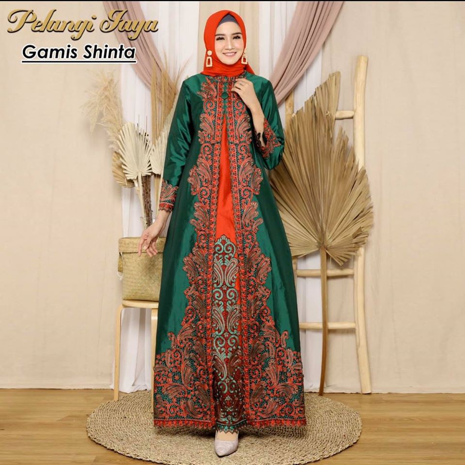 Abaya Gamis Wanita Muslim Taffeta Shinta