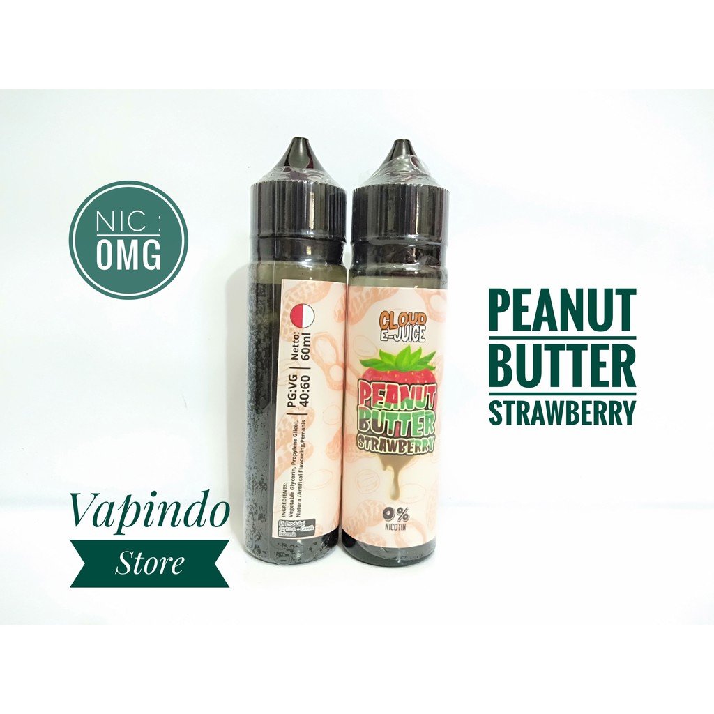 CLOUD EJUICE PEANUT BUTTER STRAWBERRY 60ML 0MG TOR E LIQUID VAPE VAPOR