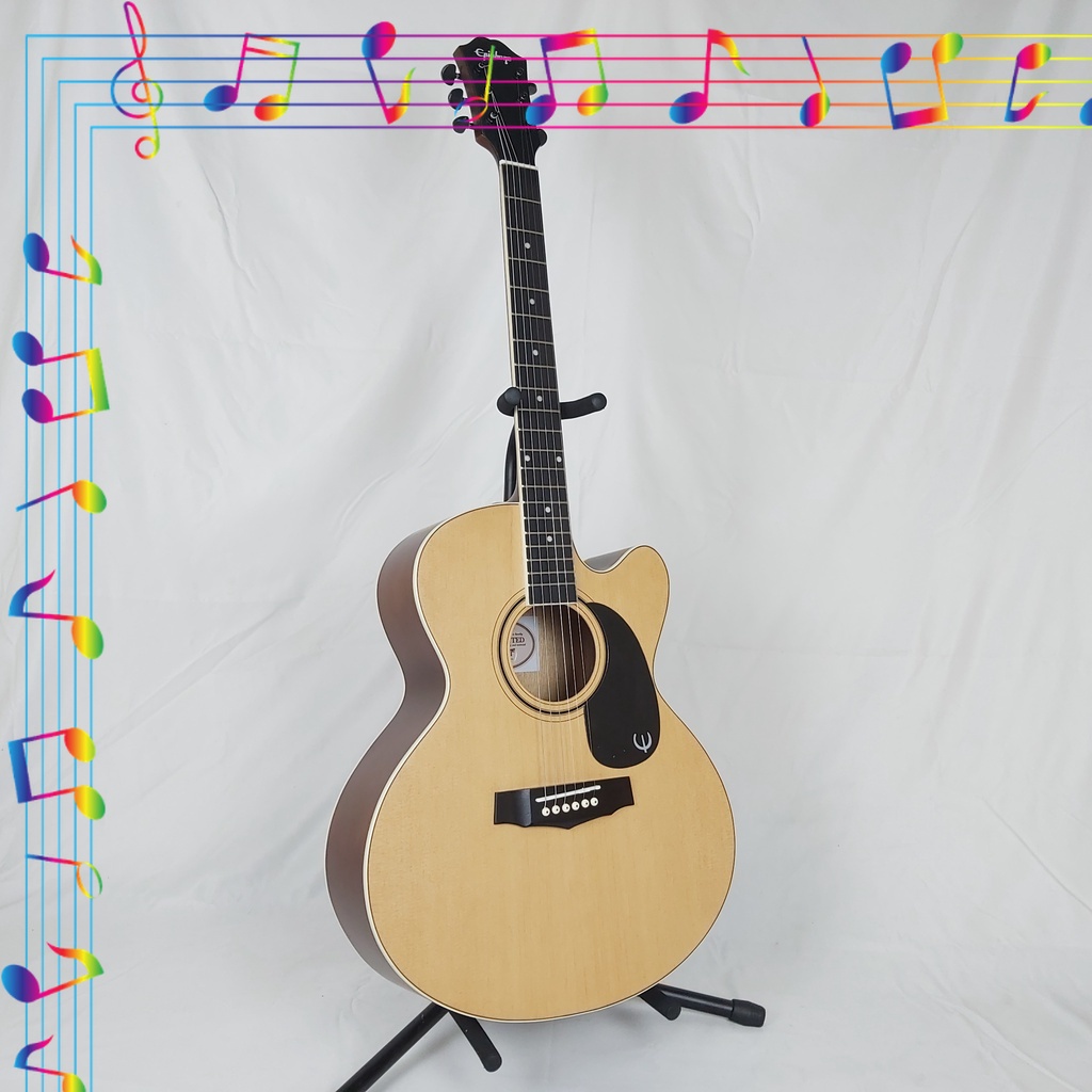 GITAR AKUSTIK GUITAR ACOUSTIC EPIPHONE TOP SPRUCE CUSTOM + TRUSS ROD { BESI NECK } ID MUSIC JAYA