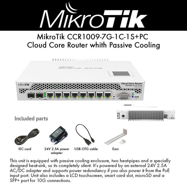 MIKROTIK Routerboard CCR1009-7G-1C-1S+PC