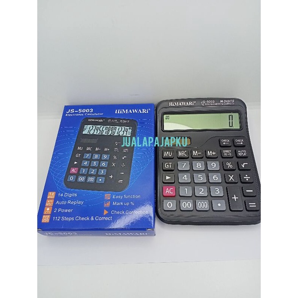 

Kalkulator Himawari 14 digit 837S 5003 705 Murah Meriah