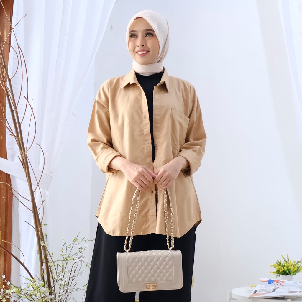 KEMEJA OVERSIZED LINEN WANITA