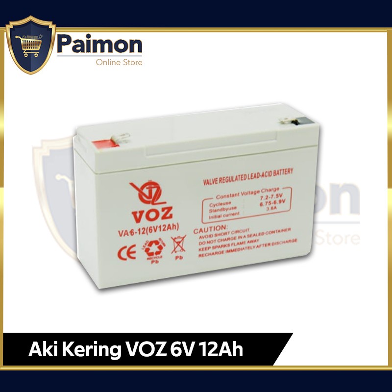 Aki Kering  6V 12 Ah Voz Aki Kering 6V 12Ah Aki 6V 12 Ah Aki Mainan 6V