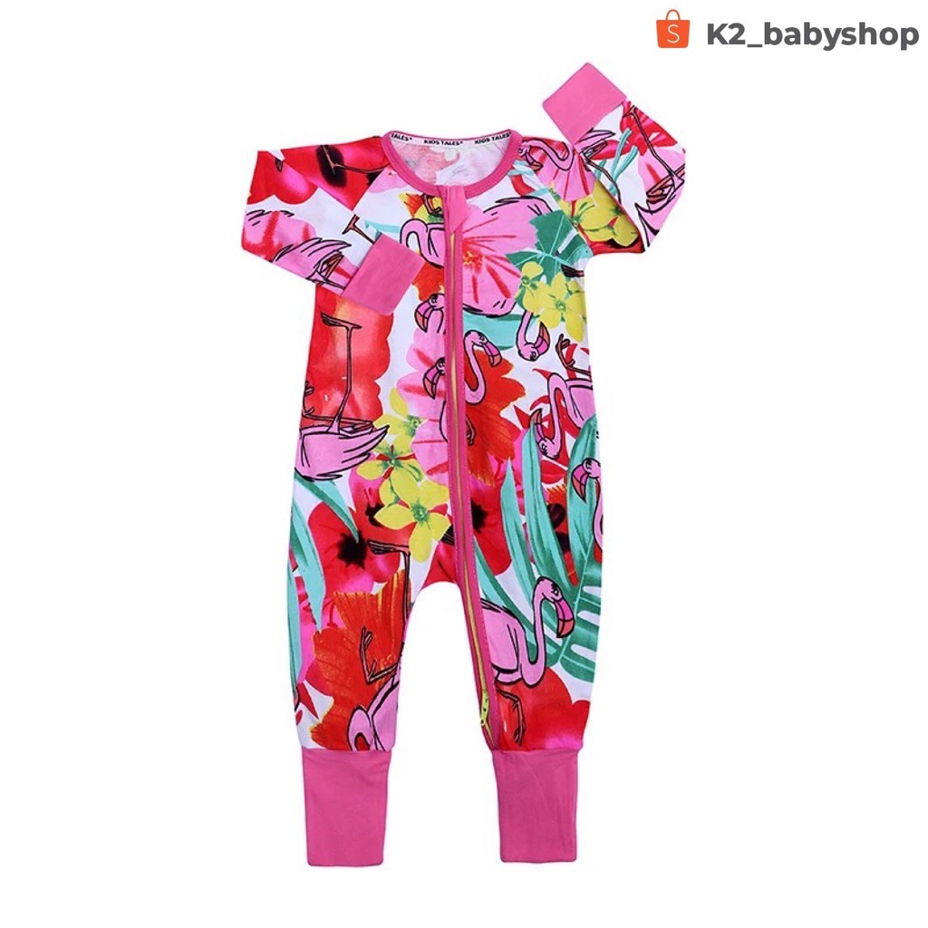 BABY K2 - BABY LONG ZIPPYSUIT MOTIF FLAMINGO KODE 00007