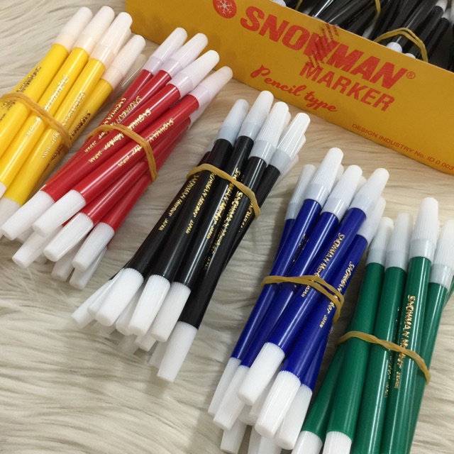 Lusin Spidol Snowman Kecil Warna Warni