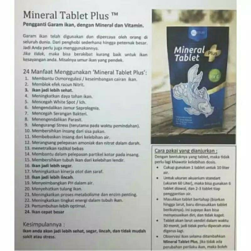 (1 tablet) Eceran Mineral Tablet Plus Garam Ikan with Vitamin C