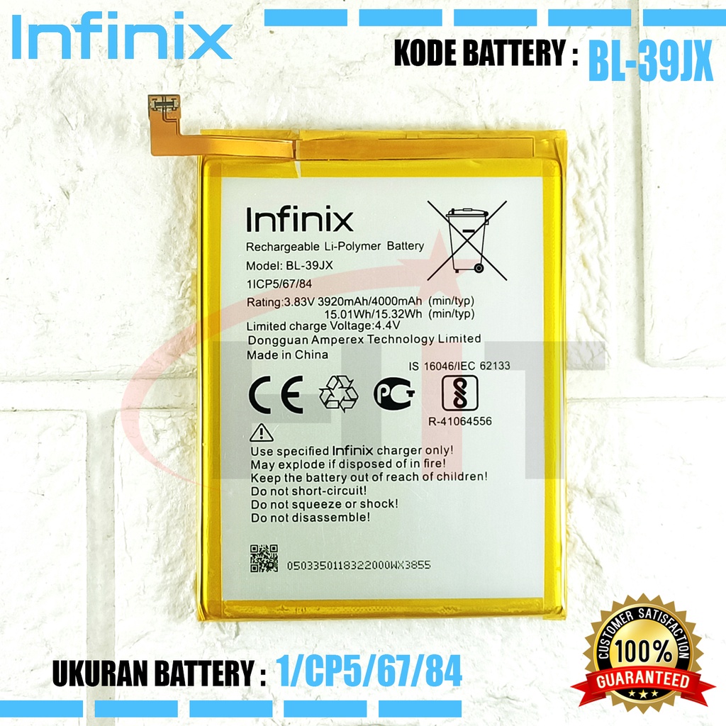 Baterai Ori Battery INFINIX HOT 6X - HOT S3X X622 Battery BL-39JX