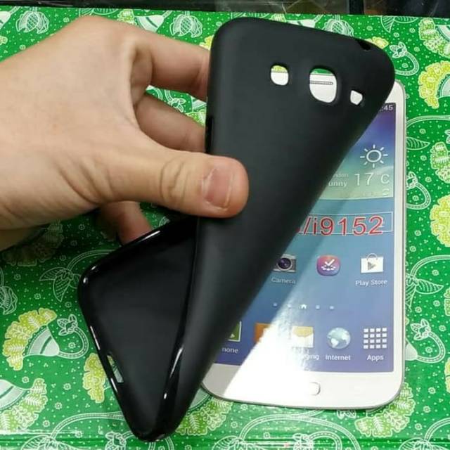 SAMSUNG MEGA 5.8 / i9152 / i9150 silikon hitam soft case mantul murah meriah