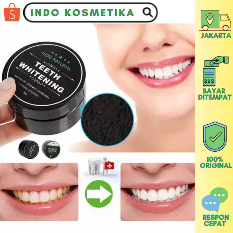 [BISA COD] TEETH WHITENING ACTIVATED CHARCOAL / ARANG PEMUTIH GIGI CHARCOAL