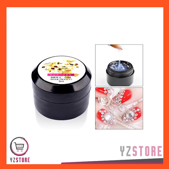 Lem Hiasan Kuku Nail Polish Rhinestone Art Glue Transparan YZ109