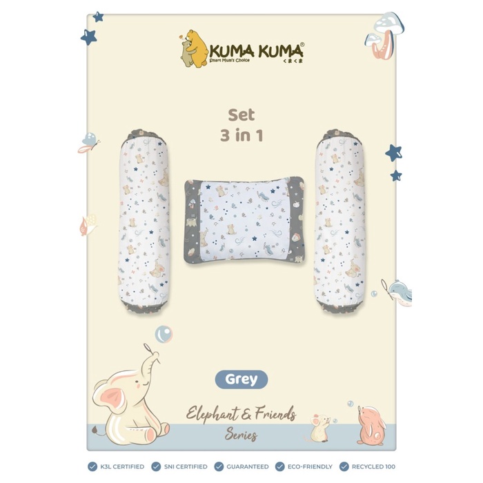 Kuma Kuma Set 3 in 1 - Elephant &amp; Friends Series