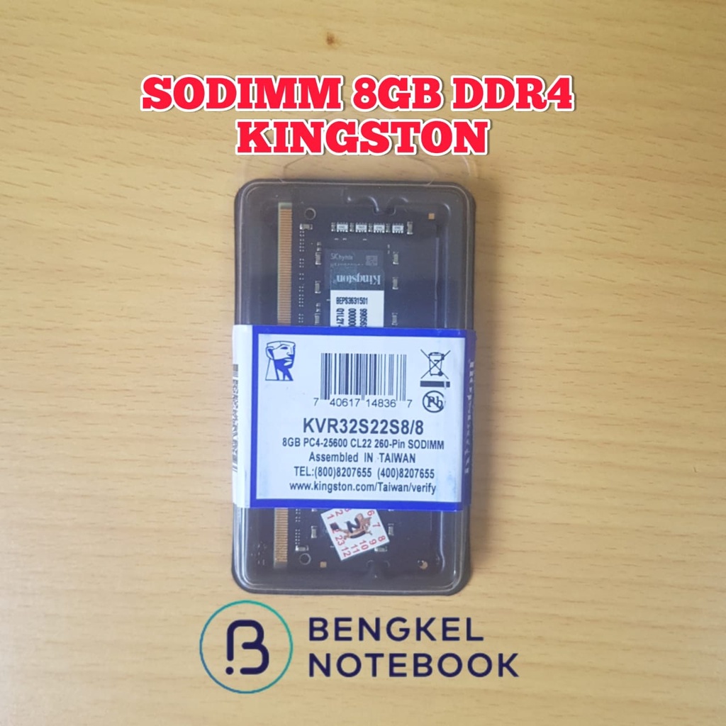 SODIMM 8Gb DDR4 3200Mhz PC25600 Kingston