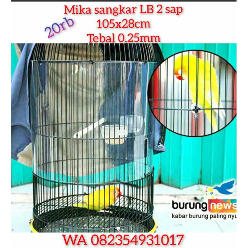 mika sangkar lb 2 sap mika keliling sangkar lovebird anti ruji