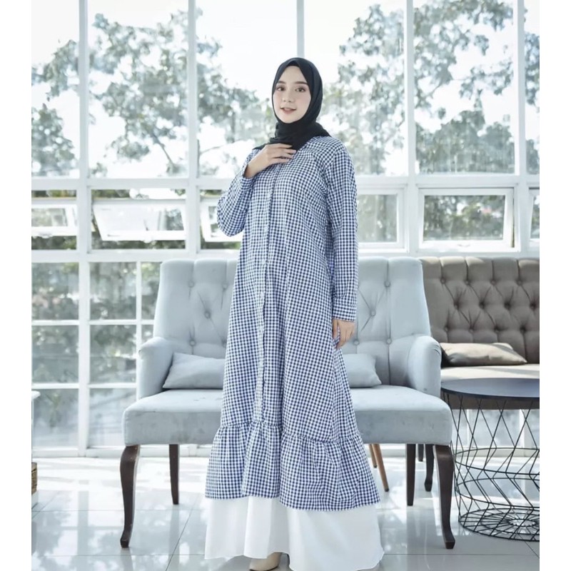 resty long dress muslim / baju gamis wanita terbaru 2020 / gamis remaja modern