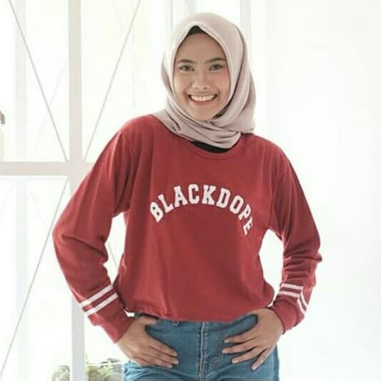 Bess - Sweater Crop Murah / Sweater Crop Wanita BLACKDOPE