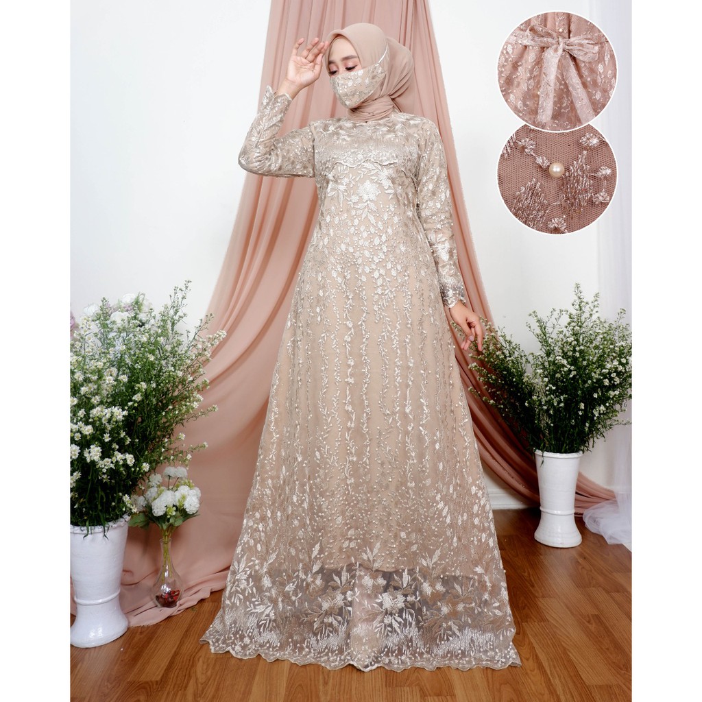 Gamis Aulia Novie / Kebaya Modern / Gamis Pesta Mewah / Kebaya Gamis / Gamis / Kebaya Kondangan