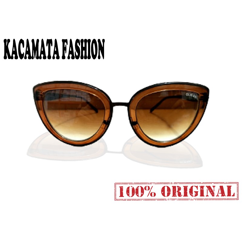 Kacamata Fashion Brown Eye Cat Pria Wanita Sunglasses Unisex Eye Glasses Man Woman Korean Fashion