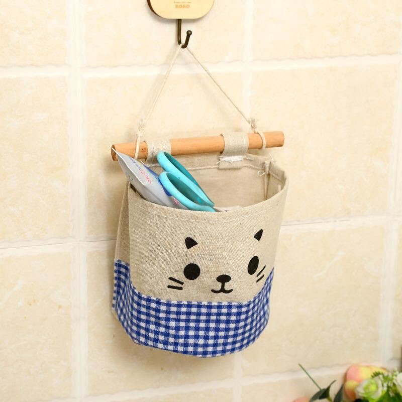 storage bag hanging motif kucing /kantong penyimpanan gantung