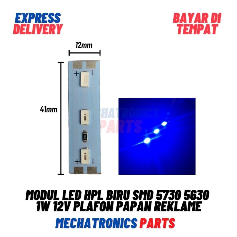 [DSP-9038] HPL 1 WATT MODUL SMD 5730 5630 12VOLT BLUE PLAFON PAPAN REKLAME BLUE BIRU