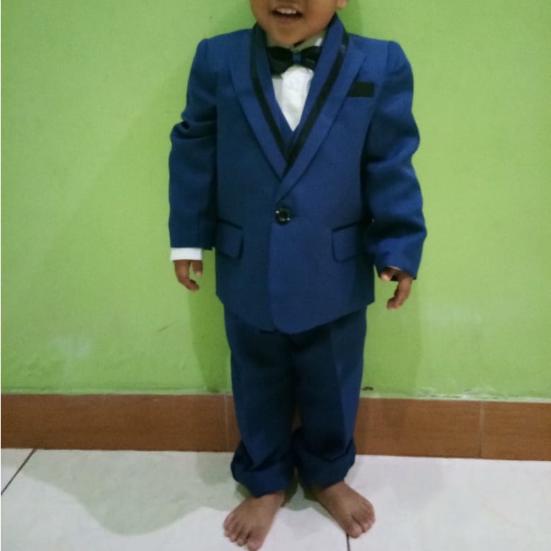 Jas Anak Tuxedo Anak 9 -10 tahun Setelan Tuxedo Anak Setelan Jas Anak Laki Usia 9 10 Tahun Premium NAVY 8in1 - Setelan Pesta Jas Anak Dasi Tuxedo LENGKAP