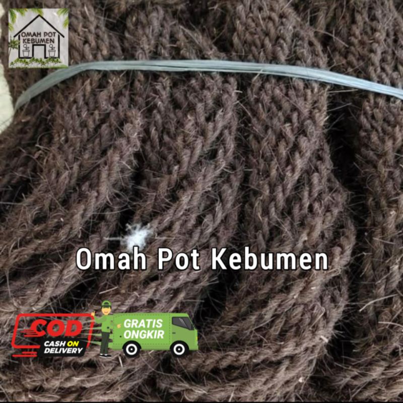 tali gazebo ijuk hitam / tali ijuk aren / tali ikat rumah bambu / tali saung gazebo