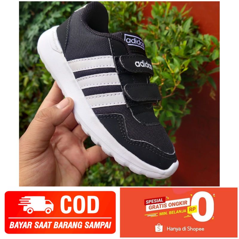 SEPATU SEKOLAH ANAK LAKI PEREMPUAN ADIDAS CLOUDFOAM VELCRO PEREKAT