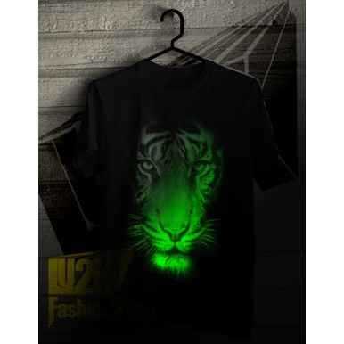 KAOS TIGER FACE GLOW IN THE DARK ANIMAL MACAN FOSFOR L2K 576