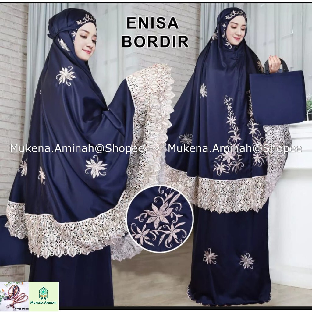 MUKENA DEWASA ENISA LUNA MAYA RENDA BORDIR MEWAH