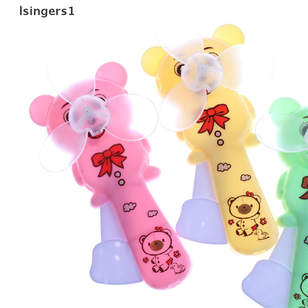 (lsingers1) 1pc Kipas Angin Mini Portable Bentuk Beruang Lucu Untuk Anak