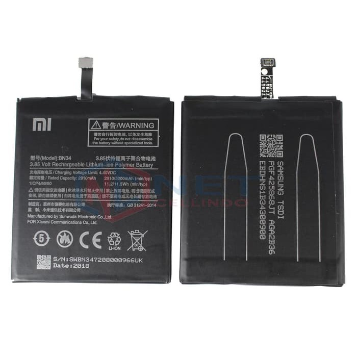 BATERAI XIAOMI REDMI 5A BN34 / BATRE XIAOMI REDMI 5A BN34