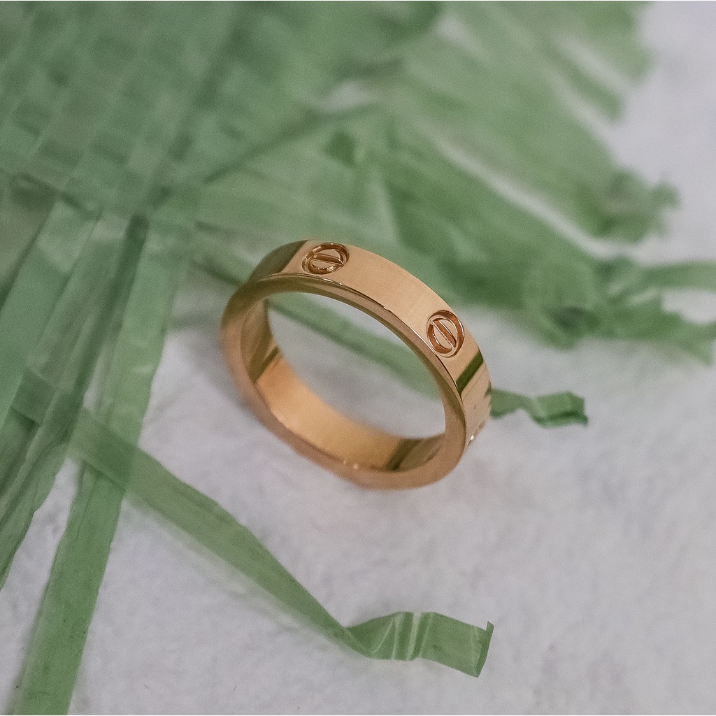 Cincin titanium CTR tanpa mata korea style anti karat