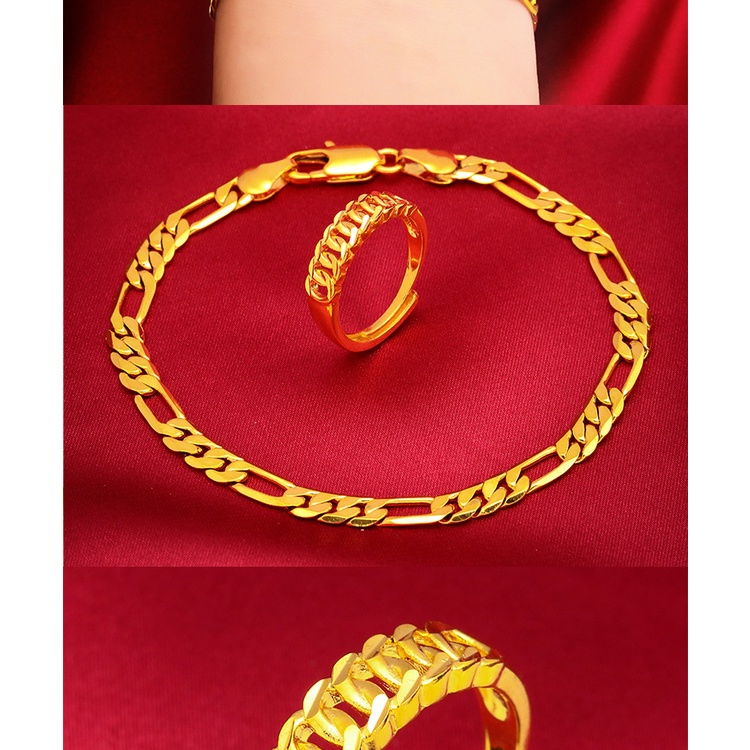 Gelang Cincin Buckle Lobster Model Datar Bahan Emas Emas Asli Kadar 375 Gaya Bangkok Untuk Wanita