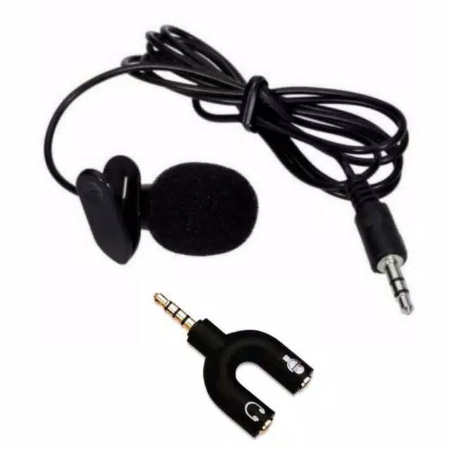 Paket smule Microfon dan Splitter klip on Jack 3.5mm for smulle karaoke