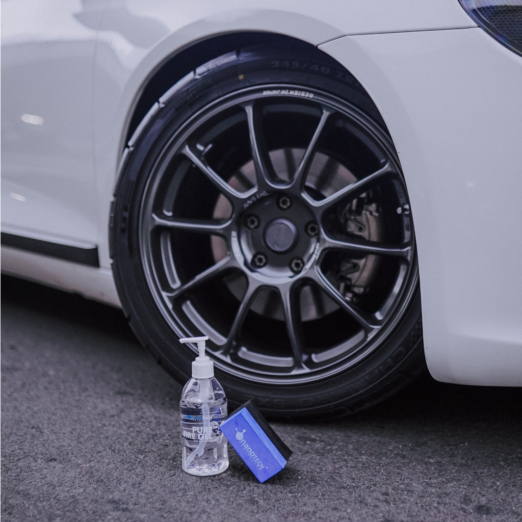 PURE TIRE GEL - Semir Ban Mobil Motor - nanoTECH PROTECTION - Tire Dressing - Tire Gell - Semin Ban Anti Air - Semir Ban Efek Daun Talas - Semir Ban non Silicon - Semir Ban tanpa Silikon - Semir Ban Murah