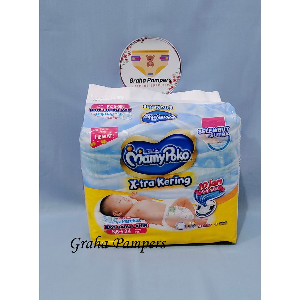 Mamypoko NBS44 / NB-S 44 perekat Sweety silver NBS40 / NB-S 40  Popok Anak Baru Lahir Tipe Perekat