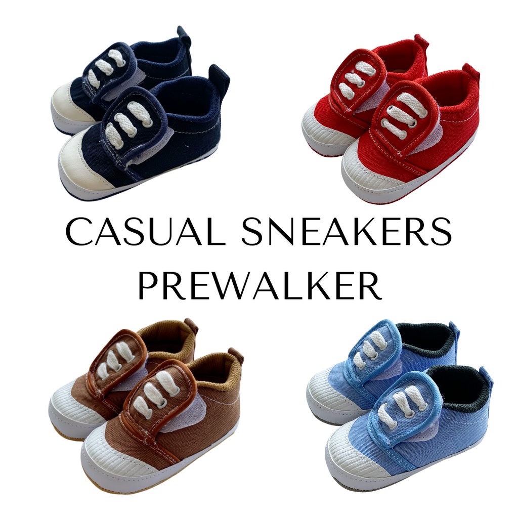sepatu bayi prewalker casual sneakers baby laki laki cowok